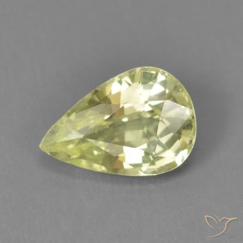 1.39 ct Pear Cut Chrysoberyl, 8.6 x 5.9 mm From Sri Lanka, Photo A