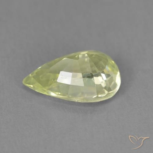 Chrysoberyl Gemstone in 8.6 x 5.9 mm Size for Sale, Chrysoberyl Stone in Yellow Green Color