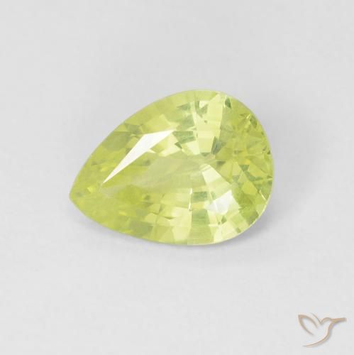 1.29ct Natural Lemon Yellow Chrysoberyl, Pear Shape, VS