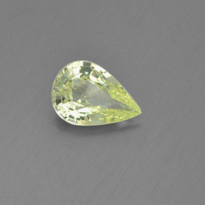1.40 ct Yellow Chrysoberyl Stone, Natural Chrysoberyl in Pear Facet Shape for Sale
