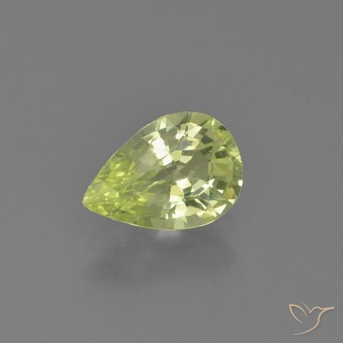 1.31 ct Pear Cut Chrysoberyl, 8.7 x 6.1 mm From Sri Lanka, Photo A