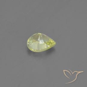 Chrysoberyl Gemstone in 6.9 x 5.9 mm Size for Sale, Chrysoberyl Stone in Lemon Yellow Color