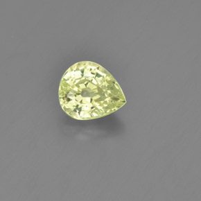 1.28 ct Green Chrysoberyl Gemstone, Chrysoberyl Gem in Pear Facet Shape for Sale.