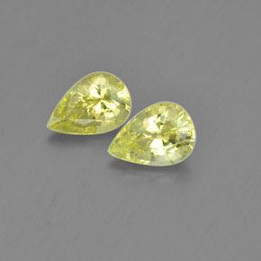 Medium Yellow Chrysoberyl Gem - 1.1ct Pear Facet (ID: 366500)