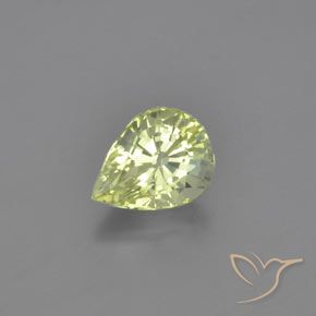 1.09 ct Yellow Chrysoberyl Stone, Natural Chrysoberyl in Pear Facet Shape for Sale