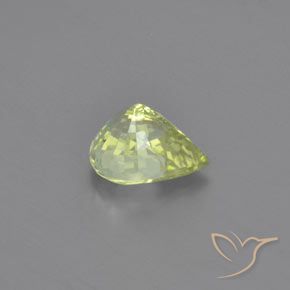 Chrysoberyl Gemstone in 7 x 5.4 mm Size for Sale, Chrysoberyl Stone in Lemon Yellow Color