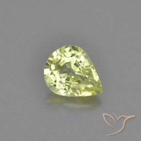 1.18ct Natural Yellowish Green Chrysoberyl, Pear Shape, VVS