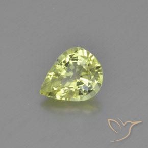 1.18 ct Green Chrysoberyl Stone, Natural Chrysoberyl in Pear Facet Shape for Sale