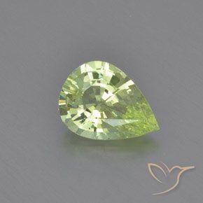 1.26 ct Pear Cut Chrysoberyl, 8.3 x 6.2 mm From Sri Lanka, Photo A