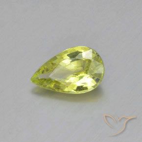 1.03 ct Yellow Chrysoberyl Stone, Natural Chrysoberyl in Pear Facet Shape for Sale