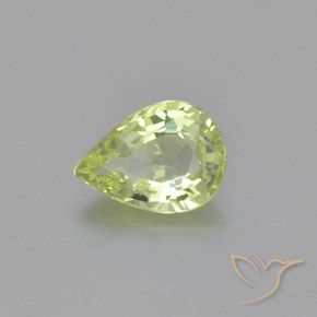 1.14 ct Yellow Chrysoberyl Stone, Natural Chrysoberyl in Pear Facet Shape for Sale