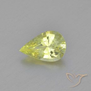 1.15 ct Yellow Chrysoberyl Stone, Natural Chrysoberyl in Pear Facet Shape for Sale