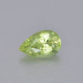 0.83 ct Green Chrysoberyl Gemstone, Chrysoberyl Gem in Pear Facet Shape for Sale.