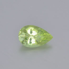 0.83 ct Green Chrysoberyl Stone, Natural Chrysoberyl in Pear Facet Shape for Sale