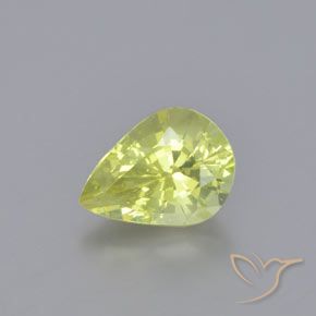 1.18ct Natural Lemon Yellow Chrysoberyl, Pear Shape, VS