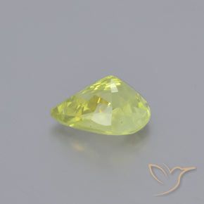 Chrysoberyl Gemstone in 7.7 x 5.6 mm Size for Sale, Chrysoberyl Stone in Lemon Yellow Color