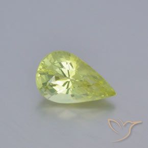 1.10ct Natural Light Lemon Yellow Chrysoberyl, Pear Shape, VVS
