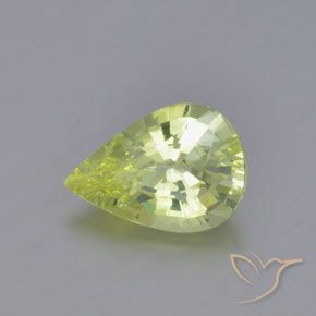 1.27 ct Yellow Chrysoberyl Stone, Natural Chrysoberyl in Pear Facet Shape for Sale