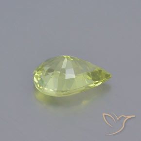 Chrysoberyl Gemstone in 8.5 x 6 mm Size for Sale, Chrysoberyl Stone in Light Lemon Yellow Color