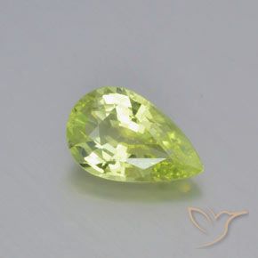 0.99ct Natural Light Lemon Yellow Chrysoberyl, Pear Shape, VVS