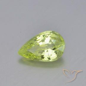 0.99 ct Yellow Chrysoberyl Stone, Natural Chrysoberyl in Pear Facet Shape for Sale
