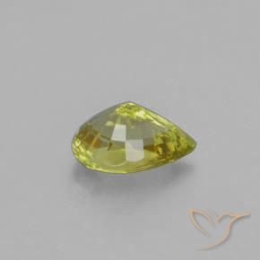 Chrysoberyl Gemstone in 7.4 x 5.2 mm Size for Sale, Chrysoberyl Stone in Greenish Yellow Color