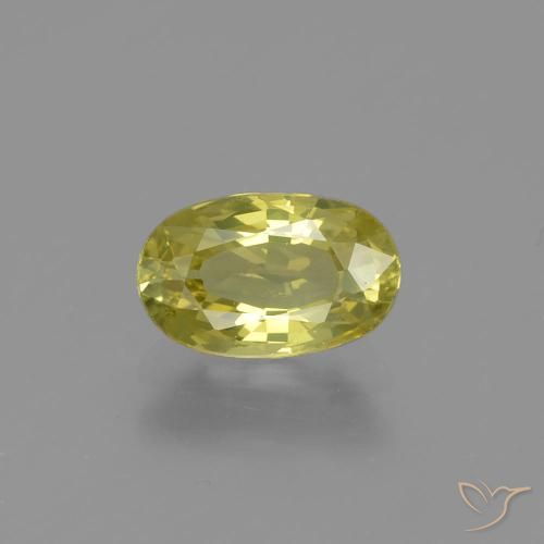 1.15ct Natural Medium Yellow Chrysoberyl, Oval, VVS-VS