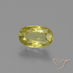 1.15 ct Yellow Chrysoberyl Stone, Natural Chrysoberyl in Oval Facet Shape for Sale