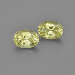 2.07 ctw Yellow Chrysoberyl Stones, Natural Chrysoberyl in Oval Facet Shape for Sale