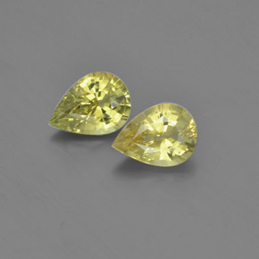 Light Pineapple Yellow Chrysoberyl Gem - 1.1ct Pear Facet (ID: 366647)
