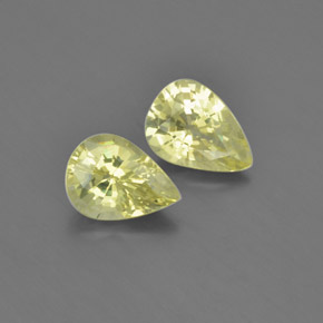 2.03 ct Green Chrysoberyl Gemstone, Chrysoberyl Gem in Pear Facet Shape for Sale.