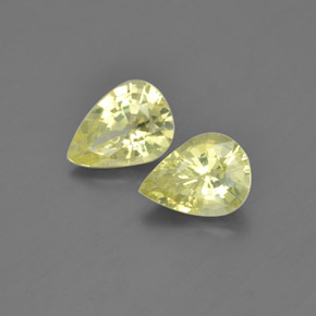 2.03 ct Green Chrysoberyl Stone, Natural Chrysoberyl in Pear Facet Shape for Sale