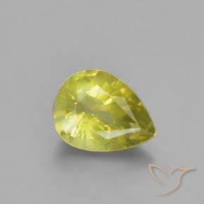 7,7 x 5,9mm Crisoberillo giallo taglio pera dallo Sri Lanka, peso di 1,29 ct, pietra preziosa naturale non trattati in purezza VS, 1 pezzo Crisoberillo Sfaccettatura a pera - Colore: Giallo verdastro, durezza Mohs di 8,5 adatto per gioielli da indossare ogni giorno , Photo A