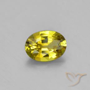1.01 ct Yellow Chrysoberyl Stone, Natural Chrysoberyl in Oval Facet Shape for Sale