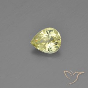 1.09 ct Yellow Chrysoberyl Stone, Natural Chrysoberyl in Pear Facet Shape for Sale