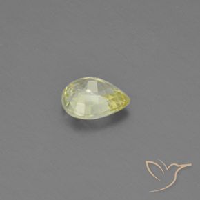 Chrysoberyl Gemstone in 7.1 x 5.9 mm Size for Sale, Chrysoberyl Stone in Lemon Yellow Color