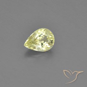 1.18ct Natural Medium-Light Yellow Chrysoberyl, Pear Shape, VVS-VS