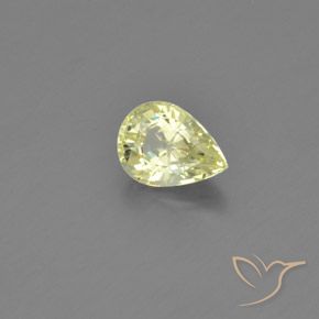 1.18 ct Yellow Chrysoberyl Stone, Natural Chrysoberyl in Pear Facet Shape for Sale