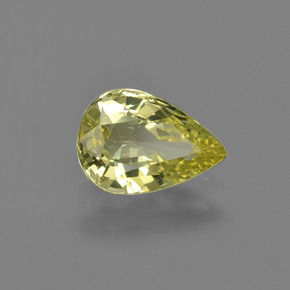 1.31 ct Yellow Chrysoberyl Stone, Natural Chrysoberyl in Pear Facet Shape for Sale