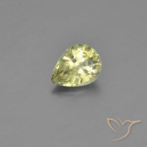 1.26 ct Yellow Chrysoberyl Stone, Natural Chrysoberyl in Pear Facet Shape for Sale