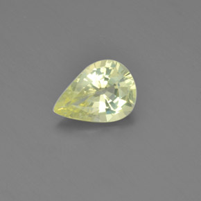 1.39 ct Yellow Chrysoberyl Gemstone, Chrysoberyl Gem in Pear Facet Shape for Sale.
