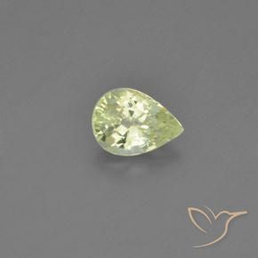 1.10 ct Yellow Chrysoberyl Stone, Natural Chrysoberyl in Pear Facet Shape for Sale