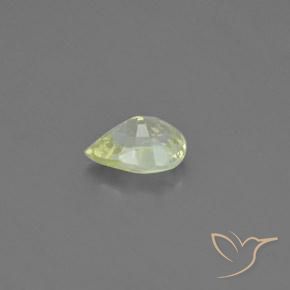 Chrysoberyl Gemstone in 7.4 x 5.4 mm Size for Sale, Chrysoberyl Stone in Lemon Yellow Color