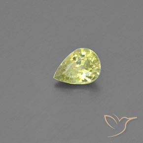 0.82 ct Yellow Chrysoberyl Stone, Natural Chrysoberyl in Pear Facet Shape for Sale