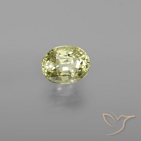 1.02 ct Yellow Chrysoberyl Stone, Natural Chrysoberyl in Oval Facet Shape for Sale