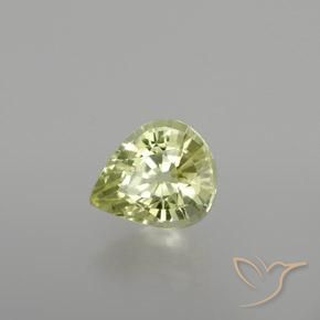 1.13 ct Green Chrysoberyl Stone, Natural Chrysoberyl in Pear Facet Shape for Sale