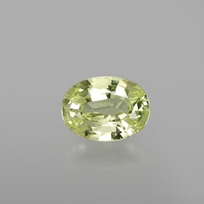 1.03 ct Green Chrysoberyl Gemstone, Chrysoberyl Gem in Oval Facet Shape for Sale.