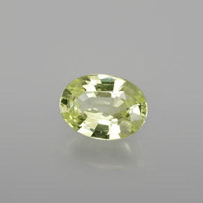 1.03 ct Green Chrysoberyl Stone, Natural Chrysoberyl in Oval Facet Shape for Sale