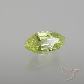 0.97 ct Yellow Chrysoberyl Stone, Natural Chrysoberyl in Marquise Facet Shape for Sale
