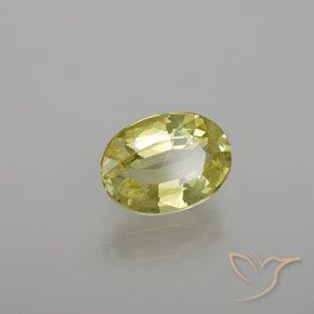 1.20 ct Yellow Chrysoberyl Stone, Natural Chrysoberyl in Oval Facet Shape for Sale